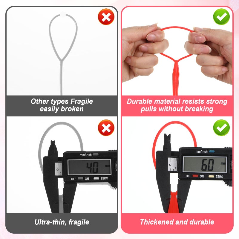 Zelphvt 12 PCS Hair Pull Through Tool Topsy Tail Hair Loop Tool Hairs Styling Accessories, French Braid Loop in Large and Small for Women 6 Colors - Image 3